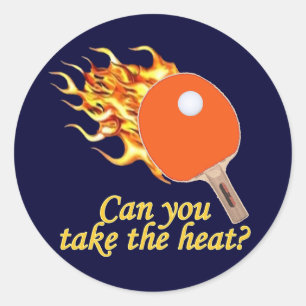 Neem de Heat Flaming Ping Pong Ronde Sticker
