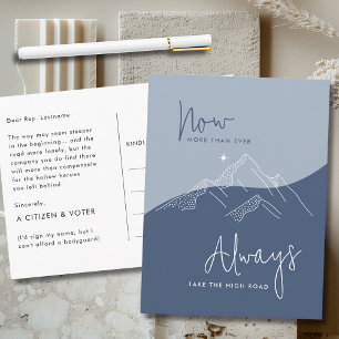 Neem de High Road Slate Blue voor het Congres Briefkaart