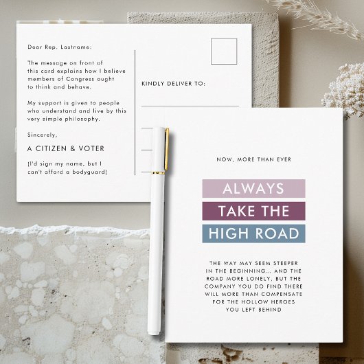 Neem de High Road Typography voor het Congres Briefkaart