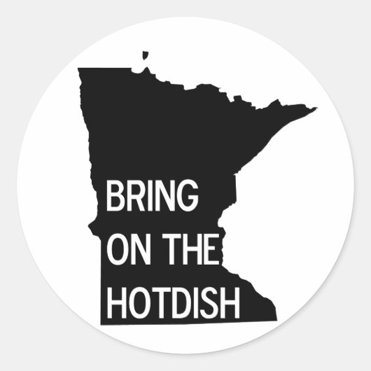 Neem de Hotdish Funny Minnesota Stickers mee (Voorkant)
