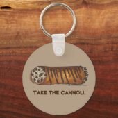 Neem de Italiaanse chocolade-chocolade van Cannoli Sleutelhanger (Voorkant)