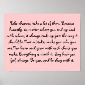 Neem de Kans van uw eigen Citaat Poster zijn (Voorkant)