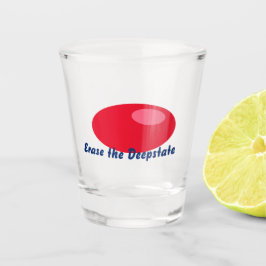 Neem de RED pill Oval Sticker Shot Glas