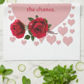 Neem de risicoprijs roze hartenrode rozen theedoek (Gevouwen)