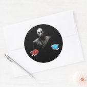 NEEM DE RODE PIL RONDE STICKER (Envelop)