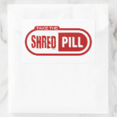 Neem de Shred Pill Rechthoekige Sticker (Tas)