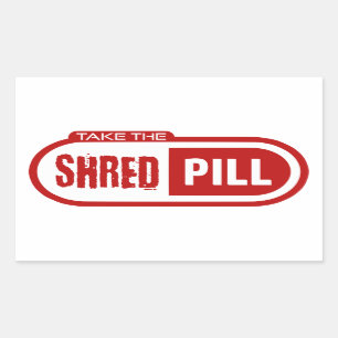 Neem de Shred Pill Rechthoekige Sticker