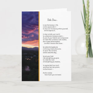 Neem de tijd...Inspirerend Kaart