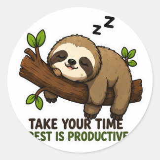 NEEM DE TIJD RUST IS PRODUCTIEF LUIAARD STICKER