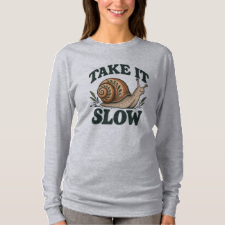 Neem de Tijd - Whimsical Woodland Slak T-shirt
