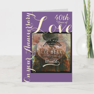 Neem de verjaardagskaart van het Hart veertigste Kaart