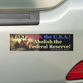 NEEM DE VS TERUG. BUMPERSTICKER (Op auto)