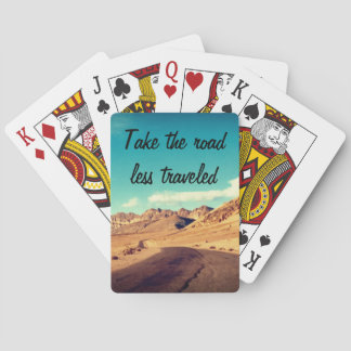 Neem de weg die minder bereisd is pokerkaarten