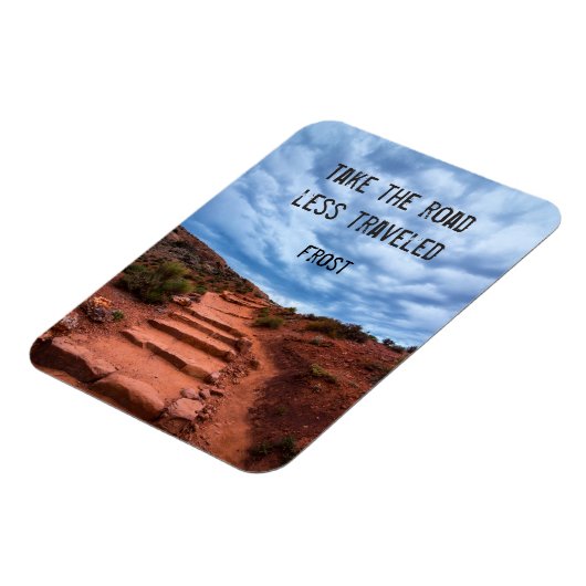 Neem de weg minder afgelegd - Robert Frost Magneet (Linkerzijde)