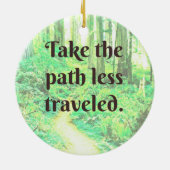 Neem de weg minder gereisde versiering keramisch ornament (Achterkant)