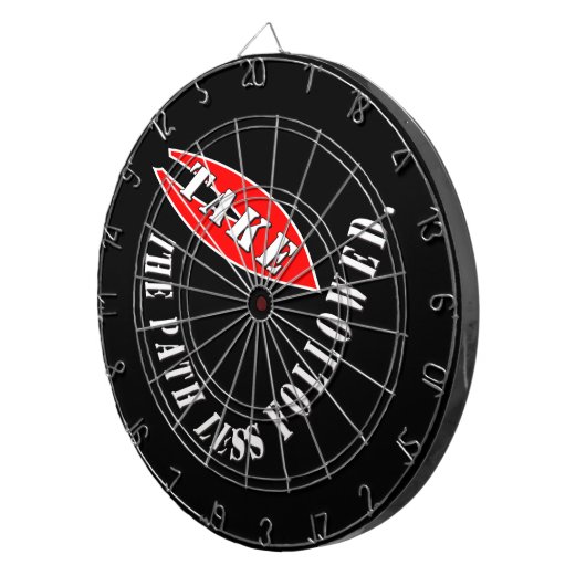 Neem de weg minder gevolgd dartbord (Voorkant Rechts)