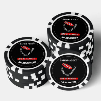 Neem de weg minder gevolgd poker chips