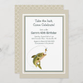 Neem de zwemvisuitnodiging kaart (Voorkant / Achterkant)