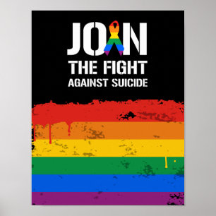 Neem deel aan de strijd tegen LGBT-zelfmoord Poster