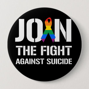 Neem deel aan de strijd tegen LGBT-zelfmoord Ronde Button 4,0 Cm