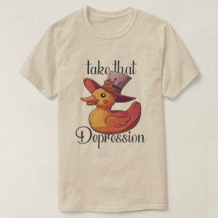 Neem die depressie - Schattigee en grappige rubber T-shirt