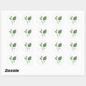 Neem drie bladeren ronde sticker (Vel)