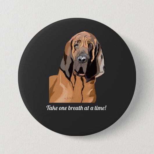Neem één adem tegelijk in ronde button 7,6 cm (Voorkant)