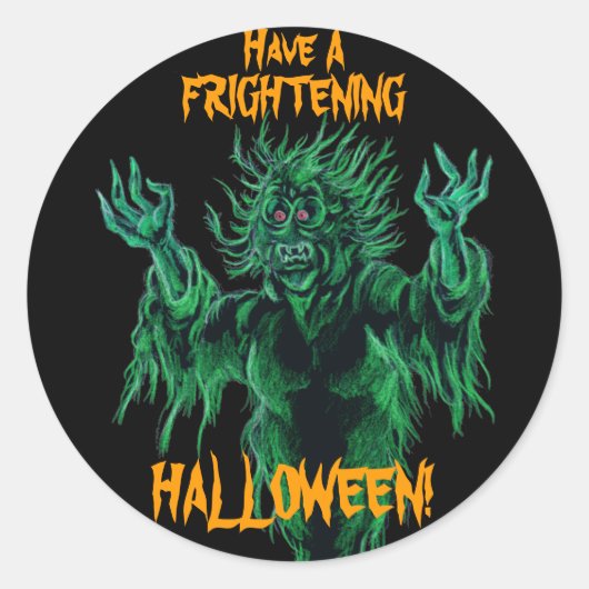 Neem een angstaanjagende Halloween! Ronde Sticker (Voorkant)