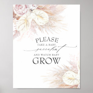 Neem een Baby op - Exotic Baby shower Sign Poster