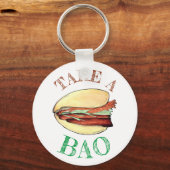 Neem een BAO Pork Belly Bun Chinees Taiwanese Food Sleutelhanger (Voorkant)