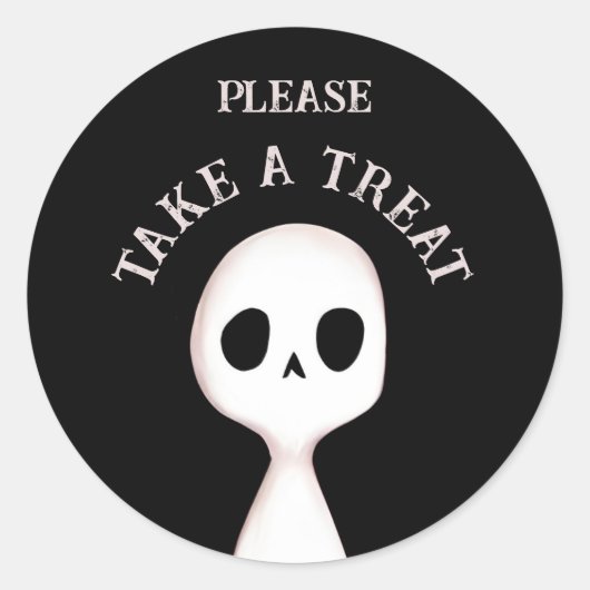 Neem een behandeling ronde sticker (Voorkant)