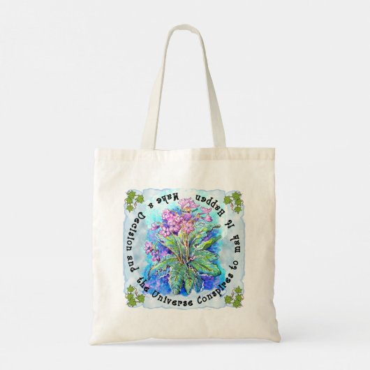 Neem een beslissing tote bag (Achterkant)