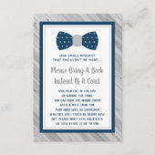 Neem een boek Kaart, klein Man, Baby shower Informatiekaartje (Voorkant)