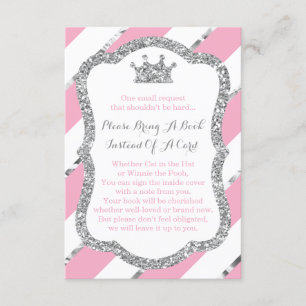 Neem een boek Kaart, kleine prinses, faux glitter Kaart