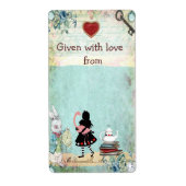Neem een boek mee Alice in Wonderland Boekplaten Etiket (Voorkant)