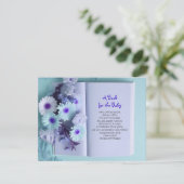 NEEM EEN BOEK MEE Blauwe Roze Baby Boy Shower Kaart (Staand voorkant)