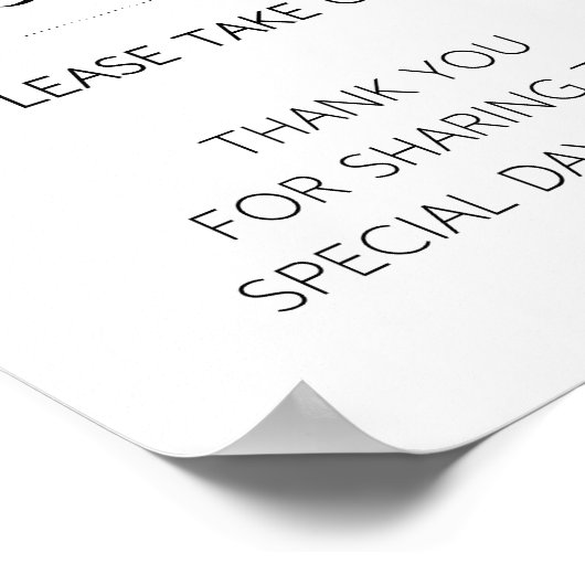 Neem een bruiloft programma-ceremonie poster (Hoek)