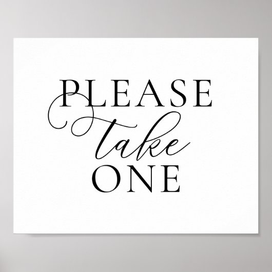 Neem een, bruiloft repetitie diner gunsten poster (Voorkant)