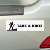 Neem een Cartoon voor de Hike Stick Figuur Bumpersticker (Op auto)