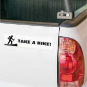 Neem een Cartoon voor de Hike Stick Figuur Bumpersticker (Op Truck)