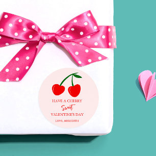 Neem een Cherry Sweet Valentijnsdag Ronde Sticker