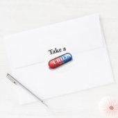 Neem een Chill Pill Ronde Sticker (Envelop)