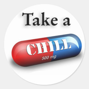 Neem een Chill Pill Ronde Sticker