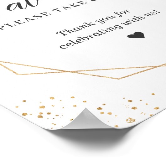 Neem één Eucalyptus Gold geometrische Poster (Hoek)