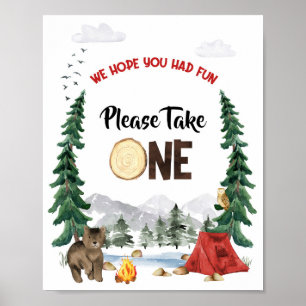Neem één feestfavoriet bord poster