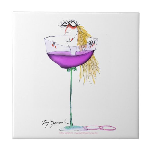 neem een fles, tony fernandes tegeltje (Voorkant)