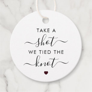 Neem een foto die we de Knot Wedding verbonden heb Bedankjes Labels