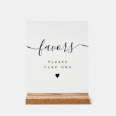 Neem een gunst elegante moderne script acryl bord (Voorkant)