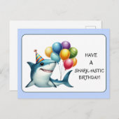 Neem een haai-tastic Birthday Kaart (Voorkant / Achterkant)