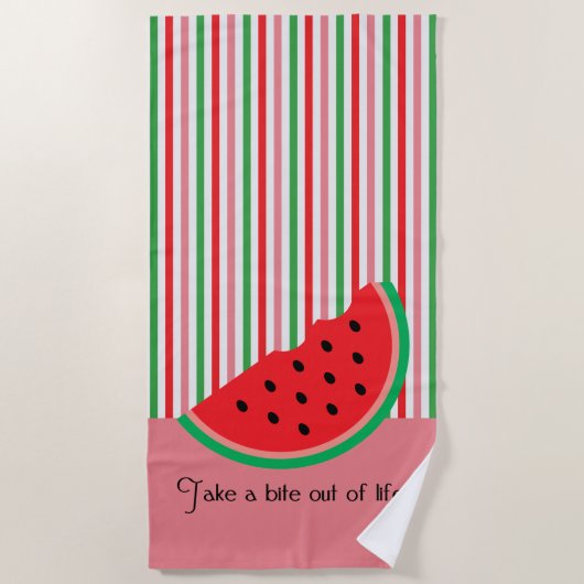 Neem een hap uit het leven strandlaken (Voorkant)